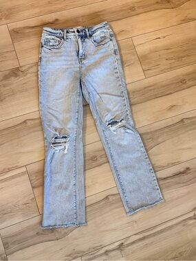 BKE Billie Slim Fit High Rise Cropped Str Distressed Women’s Jeans Size 28x28